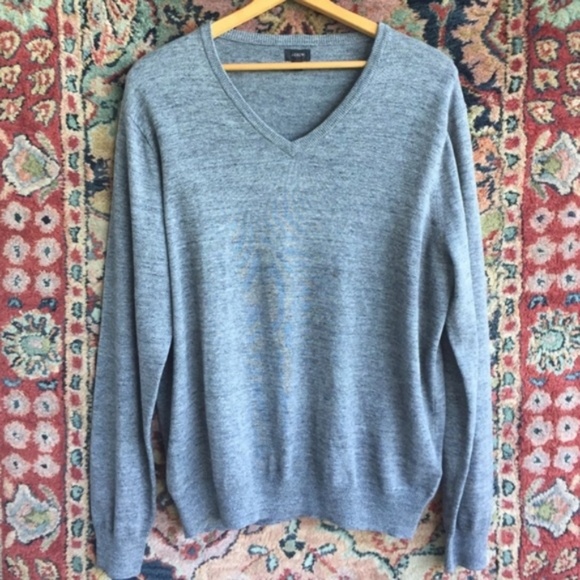 J Crew V Neck Marled Pullover Sweater Men's - Picture 2 of 4